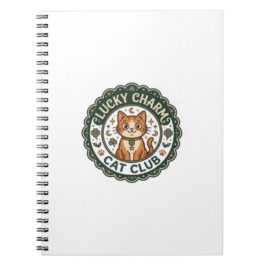 Carnet Chat porte-bonheur POD Art Vector - Chat porte-bon (Devant)