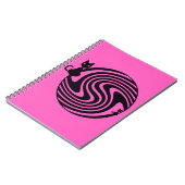Carnet Chat Rétro - Tourbillon Psychedélique Rose (Côté gauche)