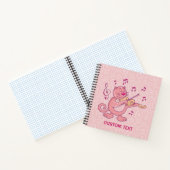 Carnet Chat rose avec violon (Intérieur)