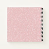 Carnet Chat rose avec violon (Dos)