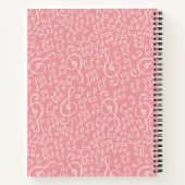 Carnet Chat Rose avec Violon (Dos)