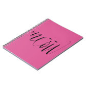 Carnet Chat rose Meow (Côté gauche)