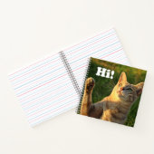 Carnet Chat roux qui dit bonjour ! (Intérieur)