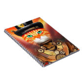 Carnet Chat roux tigré Steam Punk (Côté Droit)