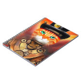 Carnet Chat roux tigré Steam Punk (Côté gauche)