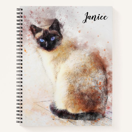 Carnet Chat siamois (Devant)
