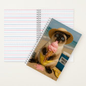 Carnet Chat siamois à la plage (À l'intérieur)