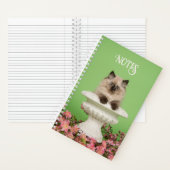 Carnet Chat siamois mignon et long-haïr (À l'intérieur)