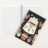 Carnet Chat Sleepy avec Succulents - Cosy & Whimsical (À l'intérieur)