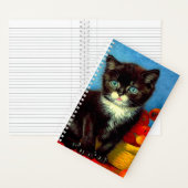 Carnet Chat smoking Van Gogh (À l'intérieur)