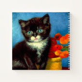 Carnet Chat smoking Van Gogh (Dos)