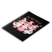 Carnet Chat sorcière éffrayante et sucrée Chat surdimensi (Côté gauche)