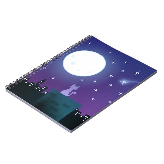 Carnet Chat sous le clair de lune (Côté gauche)