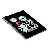 Carnet Chat squelette Halloween drôle mignon effrayant es (Côté Droit)