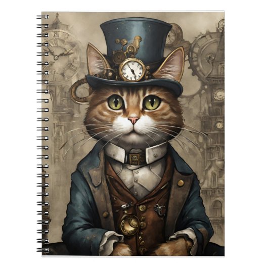 Carnet Chat Steampunk (Devant)
