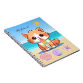 Carnet Chat sur la plage (Côté Droit)