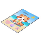 Carnet Chat sur la plage (Côté gauche)