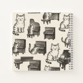 Carnet Chat sur le Piano (Dos)