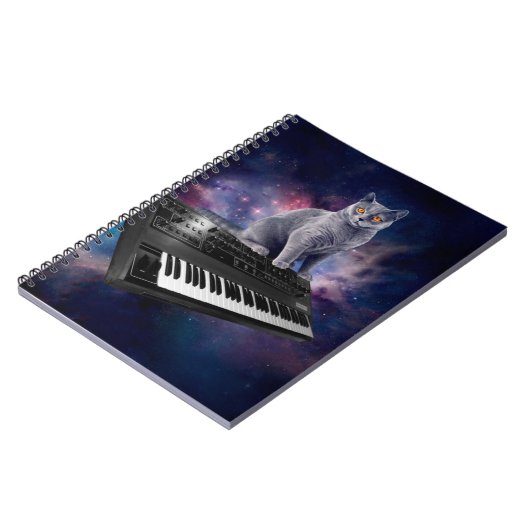 Carnet Chat sur synthétiseur dans l'espace (Côté gauche)