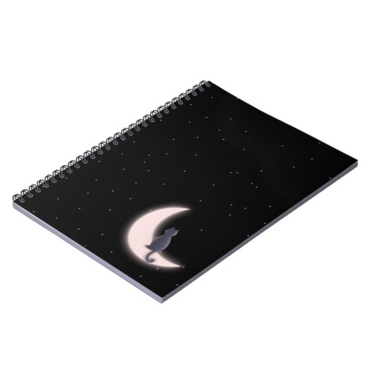 Carnet Chat sur une lune de néon (Côté gauche)