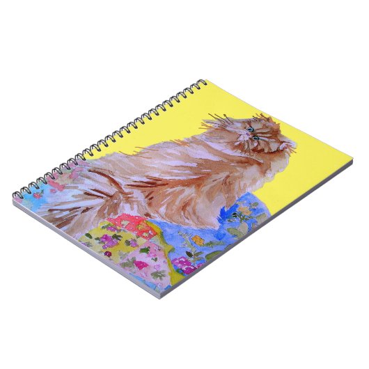 Carnet Chat tabby gingembre Peinture aquarelle chats (Côté gauche)
