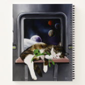 Carnet Chat tabby vaisseau spatial Peluche extraterrestre (Dos)