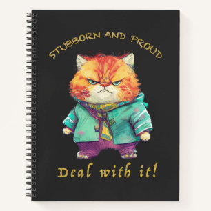 Carnet Chat Têtu Devoir Avec Elle Mignonne Adorable Drôle
