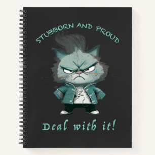 Carnet Chat Têtu Devoir Avec Elle Mignonne Adorable Drôle