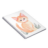 Carnet Chat tigré orange aquarelle chaton (Côté Droit)