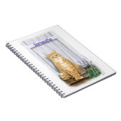 Carnet Chat tigré orange avec lavande (Côté Droit)