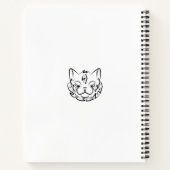 Carnet Chat tribal noir et blanc (Dos)