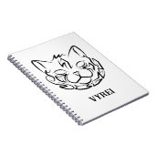 Carnet Chat tribal noir et blanc (Côté Droit)