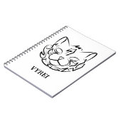 Carnet Chat tribal noir et blanc (Côté gauche)
