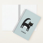 Carnet Chat Tuxedo noir et blanc Personnalisé (À l'intérieur)