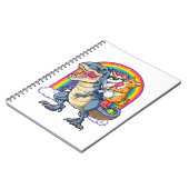Carnet Chat Unicorn Dinosaur T rex Kitten Amant (Côté gauche)