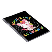 Carnet Chat Unicorne mignonne avec crème glacée | Funny P (Côté Droit)