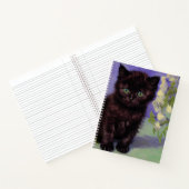 Carnet Chat Van Gogh avec fleurs blanches (Intérieur)