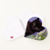 Carnet Chat Van Gogh avec fleurs blanches (Intérieur)