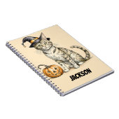 Carnet Chat Whimsical Halloween. Halloween Chat Witch, Ch (Côté Droit)
