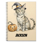 Carnet Chat Whimsical Halloween. Halloween Chat Witch, Ch (Devant)