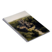 Carnet Château de pierre gris grand en Bois vert surélevé (Côté Droit)