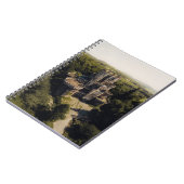 Carnet Château de pierre gris grand en Bois vert surélevé (Côté gauche)