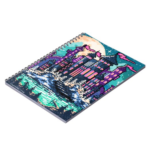 Carnet Château de Pixel coloré (Côté gauche)