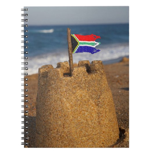 Carnet Château De Sable Avec Drapeau Sud-Africain, Umhlan (Devant)