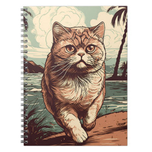 Carnet Chateau exotique Shorthair sur une plage tropicale