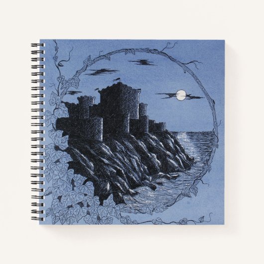 Carnet Château Médiéval En Bleu (Devant)