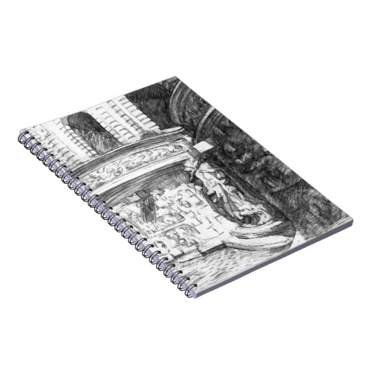 Carnet Château pencilart Monochrome noir & blanc (Côté Droit)