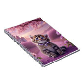 Carnet Chaton adorable avec collier scintillant (Côté Droit)