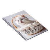 Carnet Chaton blanc dans une panier (Côté Droit)