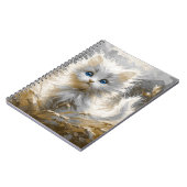Carnet Chaton blanc précieux (Côté gauche)
